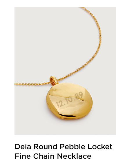 Deia Round Pebble Locket Fine Chain Necklace | Monica Vinader