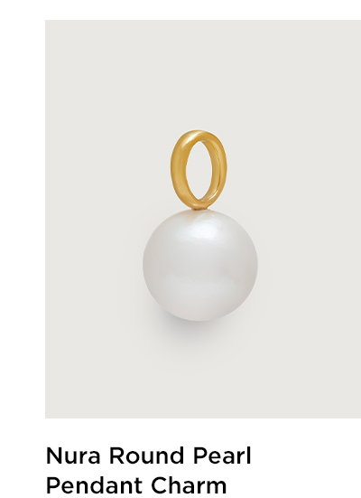 Nura Round Pearl Pendant Charm | Monica Vinader