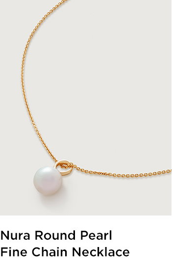 Nura Round Pearl Fine Chain Necklace | Monica Vinader