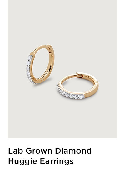 Lab Grown Diamond Huggie Earrings | Monica Vinader