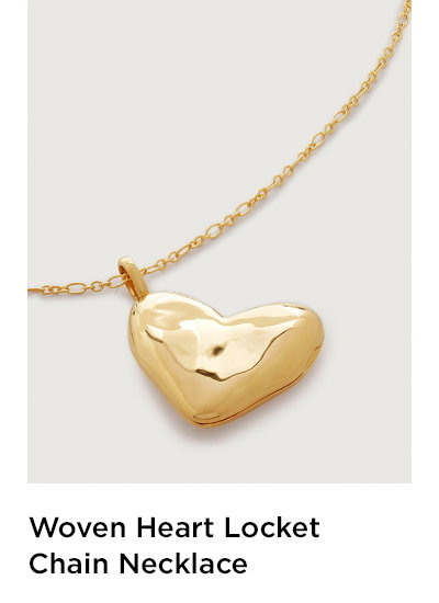 Woven Heart Locket Chain Necklace | Monica Vinader