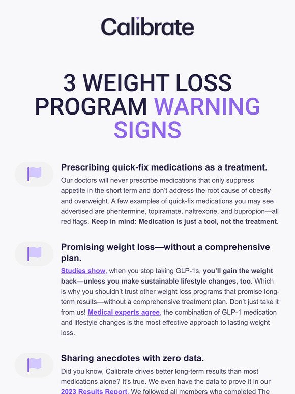 3 weight loss program warning signs.