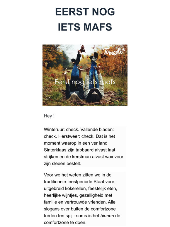 Eerst nog iets mafs