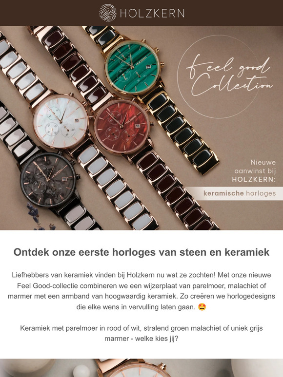 NIEUW! Dameshorloges van keramiek