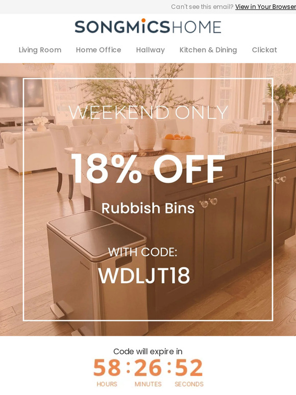 Grab 18% OFF rubbish bins this weekend!