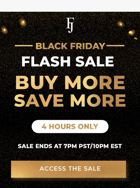 🚨 4 Hour Flash Sale 🚨