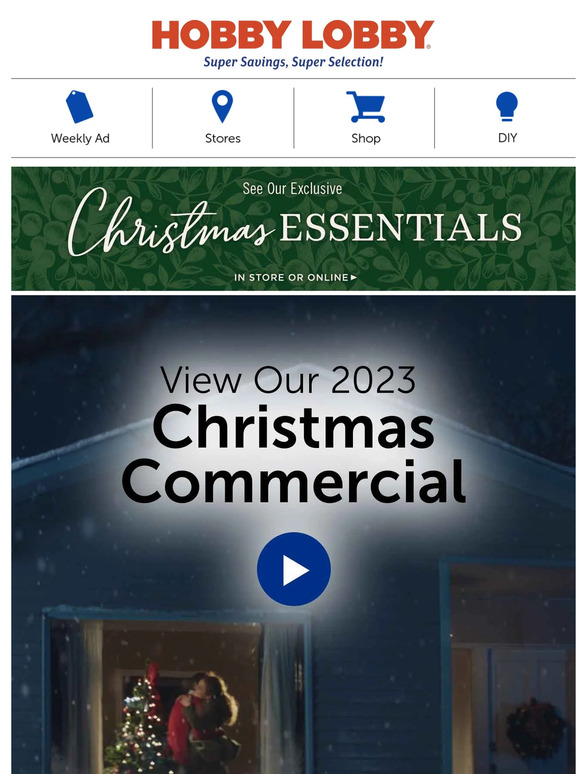Hobby Lobby View Our 2023 Christmas Commercial 🎄 Milled