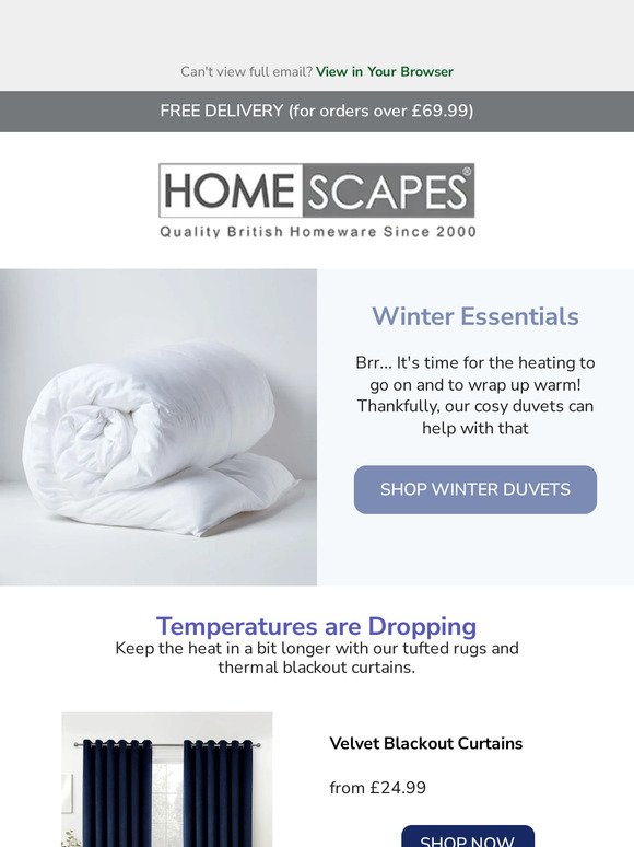 Must-Have Winter Essentials from Homescapes ❄️