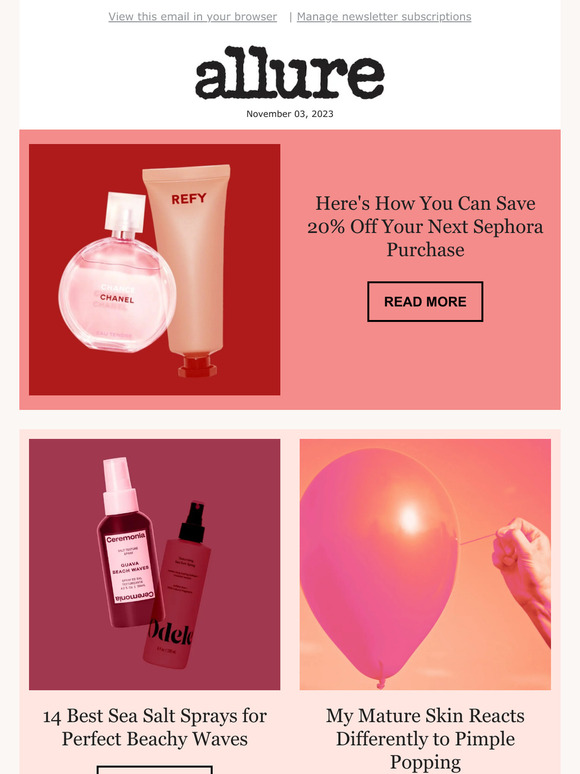 Allure Beauty Box Here's How You Can Save 20 Off Your Next Sephora