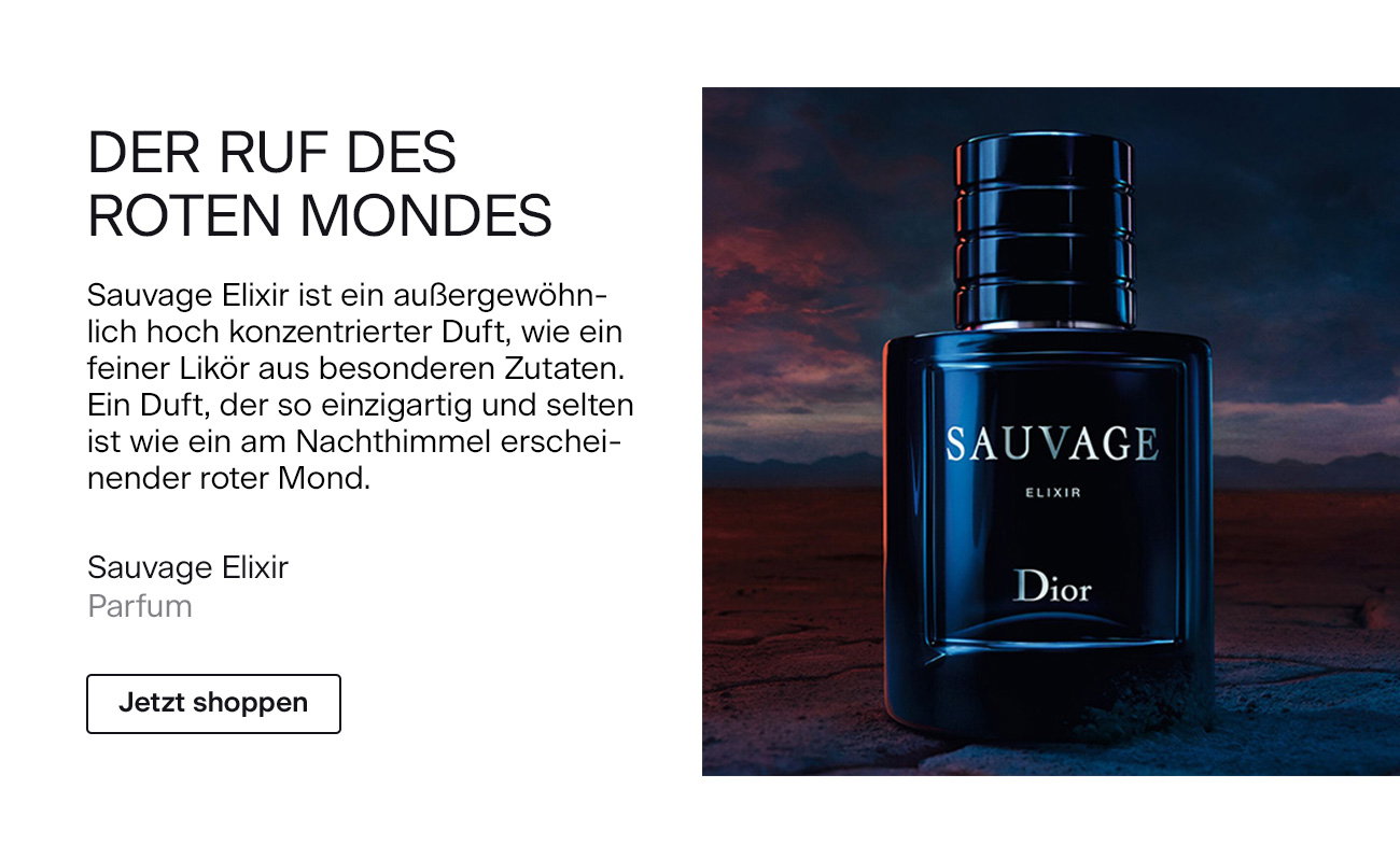 DER RUF DES ROTEN MONDES Sauvage Elixir ist ein außergewöhnlich hoch konzentrierter Duft, wie ein feiner Likör aus besonderen Zutaten. Ein Duft, der so einzigartig und selten ist wie ein am Nachthimmel erscheinender roter Mond. DIOR Sauvage Elixir Parfum >Jetzt shoppen