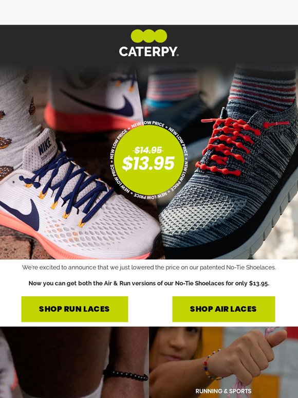 NEW LOW PRICE: No-Tie Laces for All Shoe Styles🏃