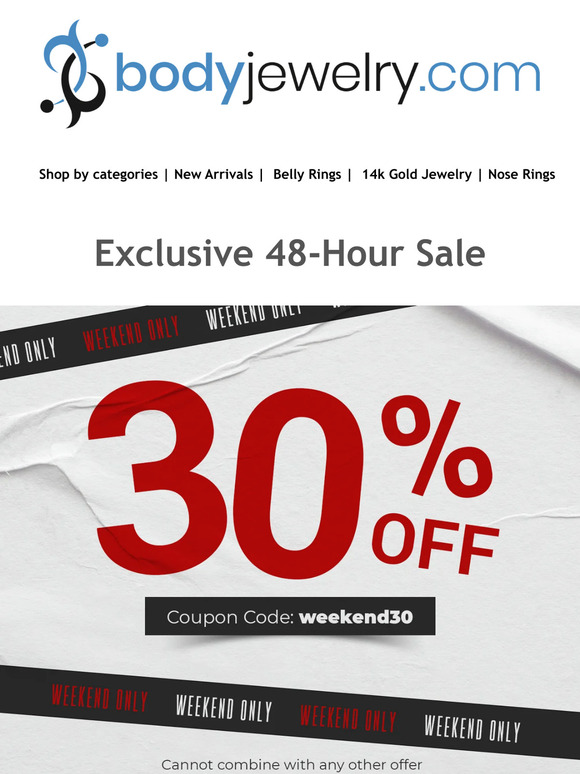 Early Access 48-Hour Sale: Get 30% OFF All orders ! 🔥
