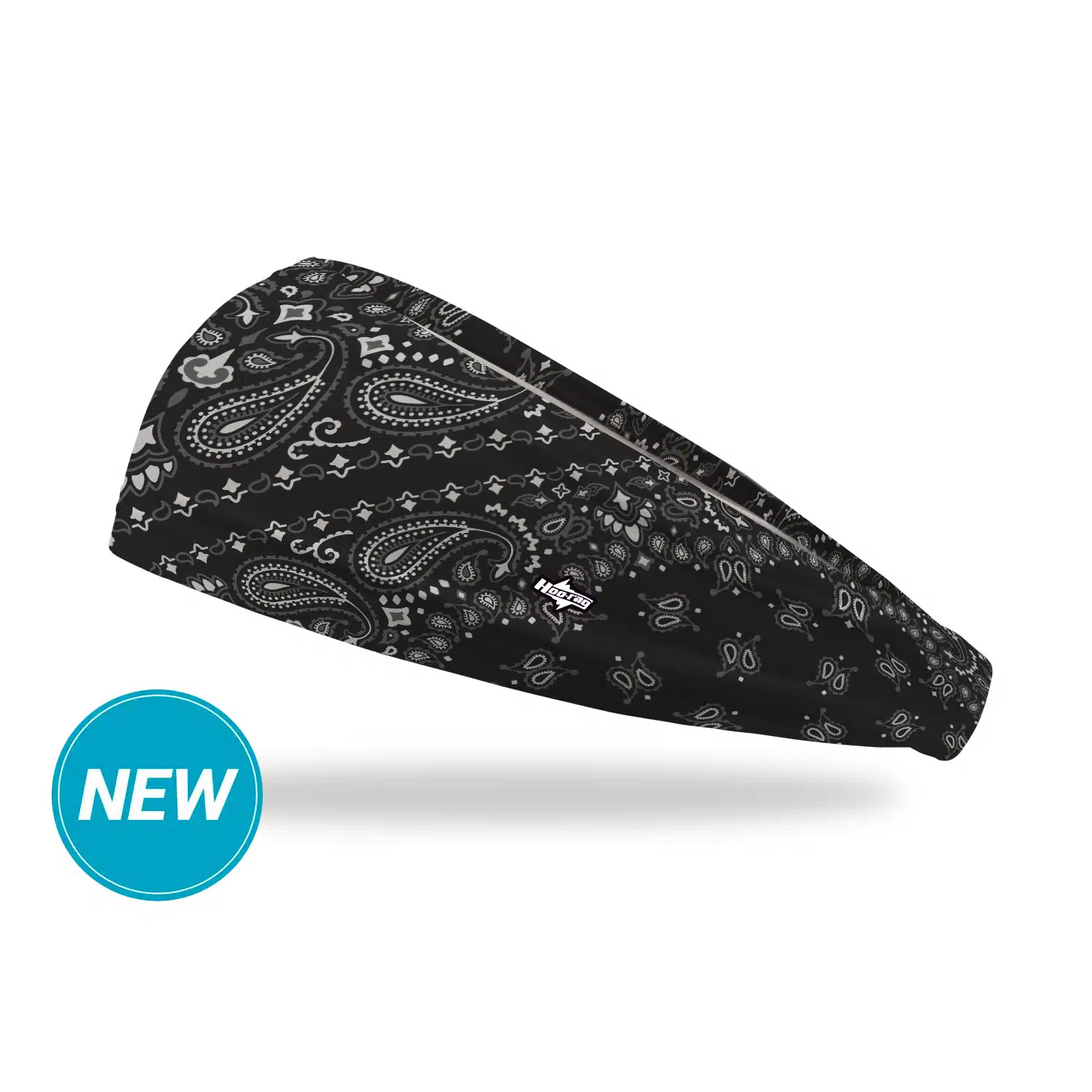 Image of HooLoop Sports Headband | Black Paisley