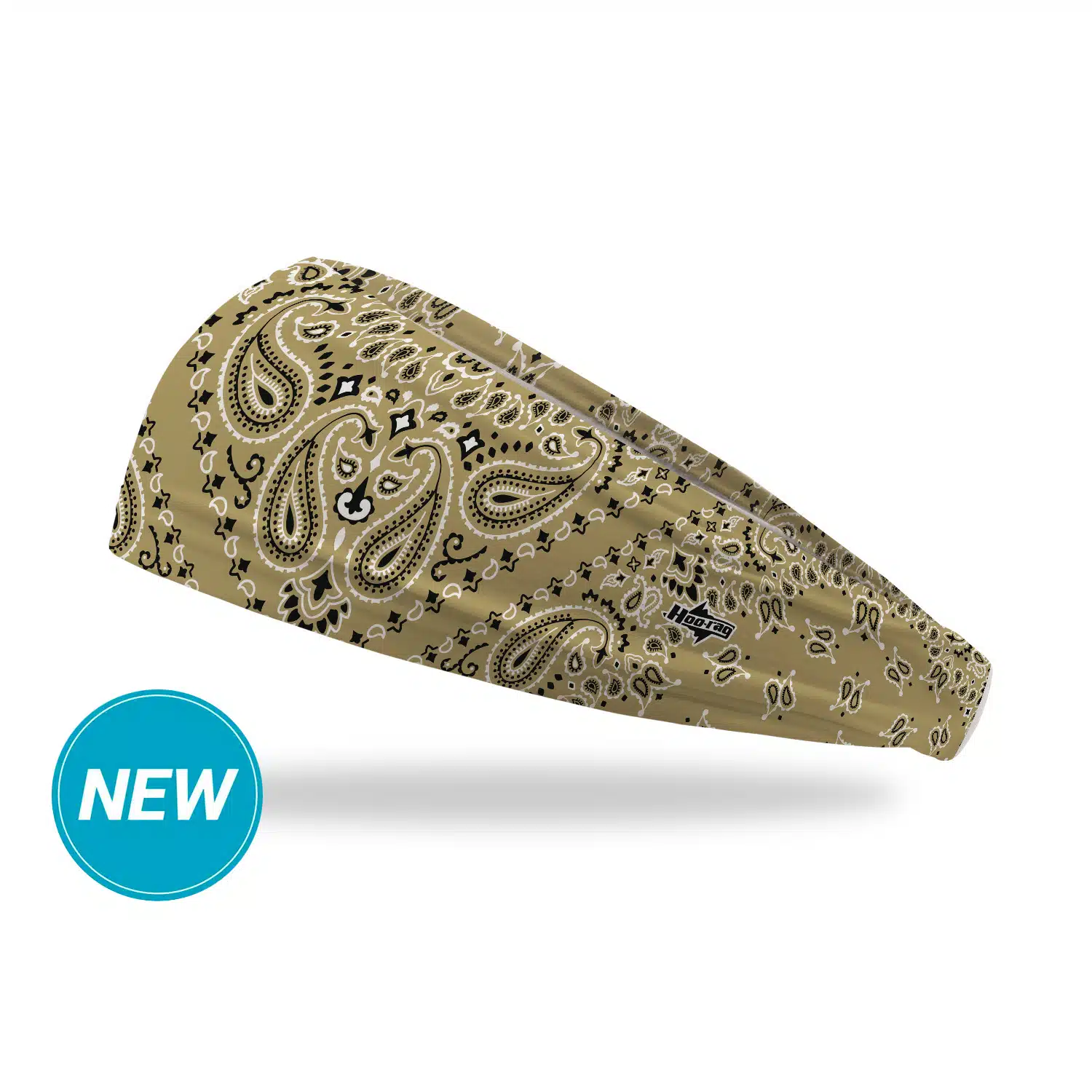 Image of HooLoop Sports Headband | Gold and Black Paisley