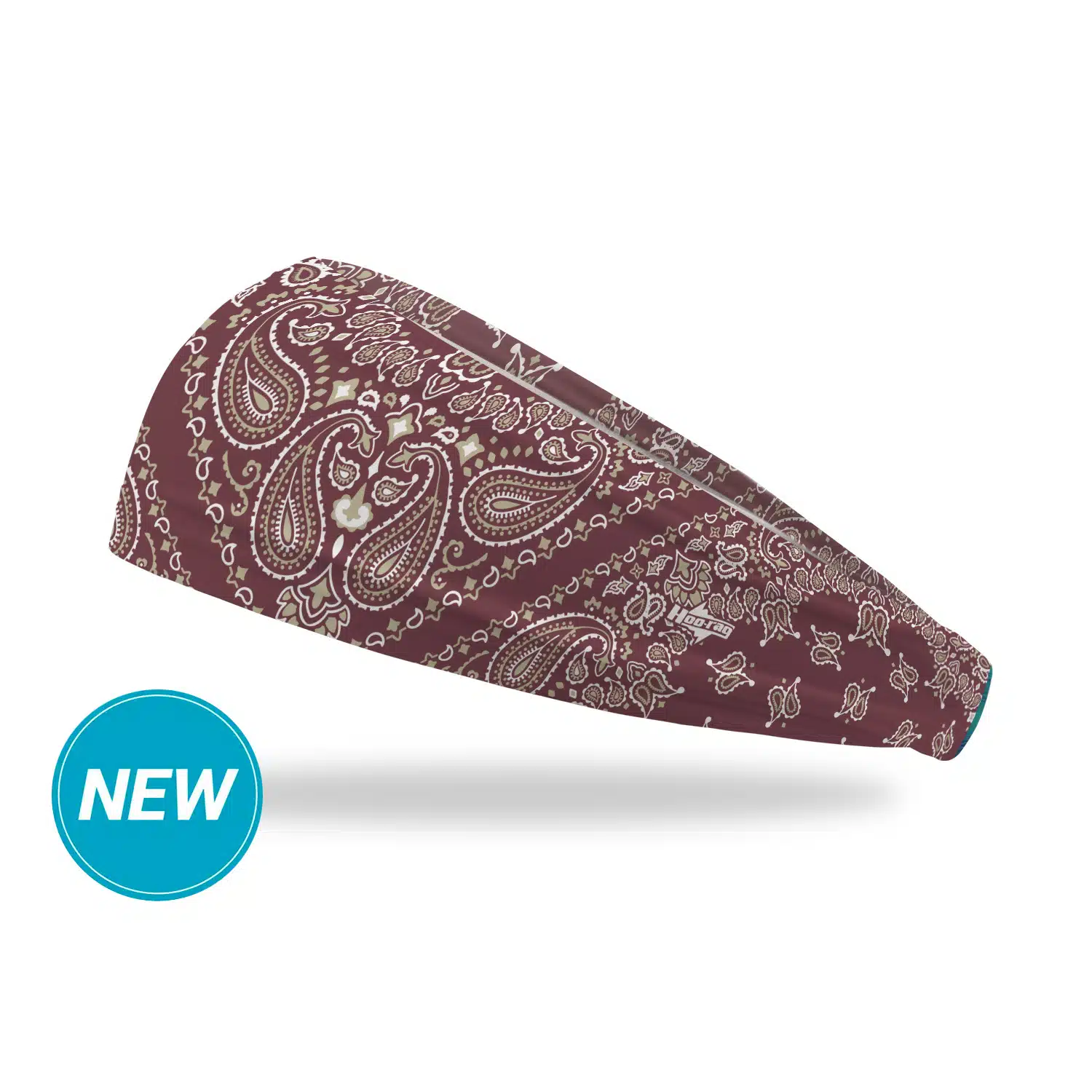 Image of HooLoop Sports Headband | Garnet & Gold Paisley