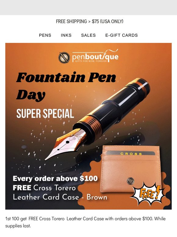 🔥🔥 FOUNTAIN PEN DAY SPECIALS ARE HERE!