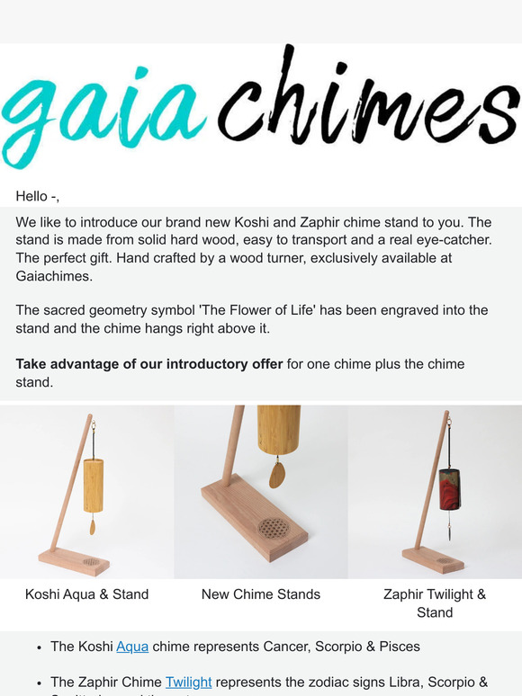 Discover the new Koshi chime stand and save with our offer.🎵