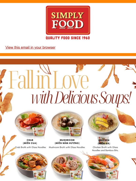 🍂 Fall in Love with Simply Food's Instant Noodle Soups!