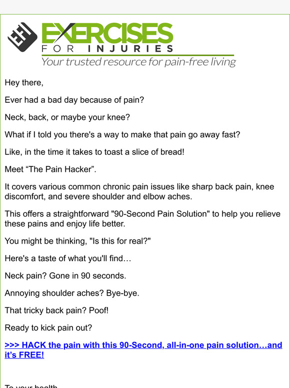What top M.D.s aren't telling you about pain management (but we will!)