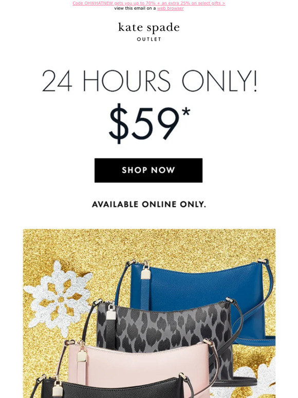 Kate Spade 24-Hour Flash Deal: Get a $240 Crossbody Bag for Just $59