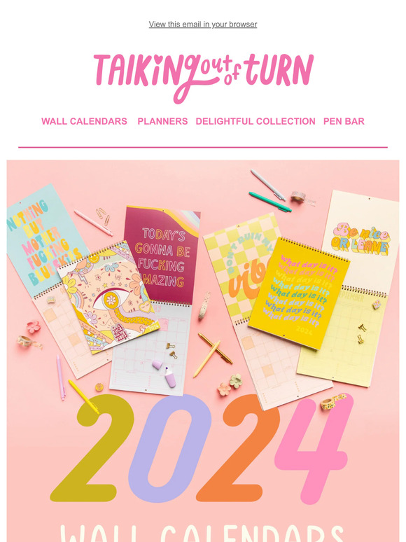 Talking Out of Turn All New 2024 Wall Calendars! Milled