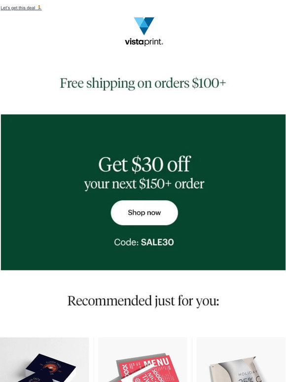 Vistaprint: Up to 40% off sitewide: 2 days only. | Milled