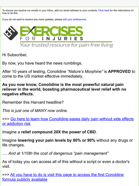 OTC Morphine, APPROVED