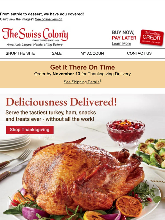 Swiss Colony Thanksgiving Dinner Just Got Easier Milled