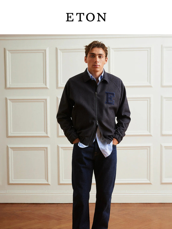 Eton Shirts: Introducing: Eton Varsity Jacket | Milled