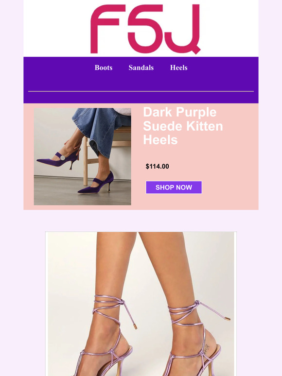 FSJ's Latest Purple Pink Shoe Lineup:  Dancing in Amethyst Dreams