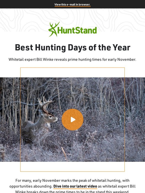 HuntStand Best Hunting Days of the Year Milled