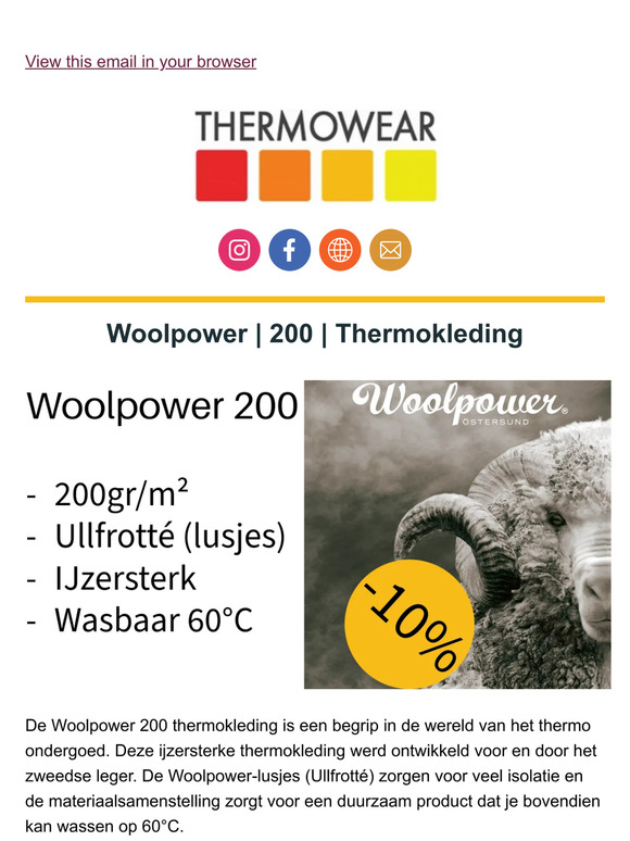 Thermokleding acties speciaal voor u!