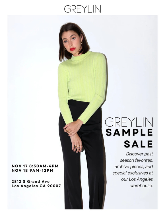 Our In-Person Sample Sale is BACK