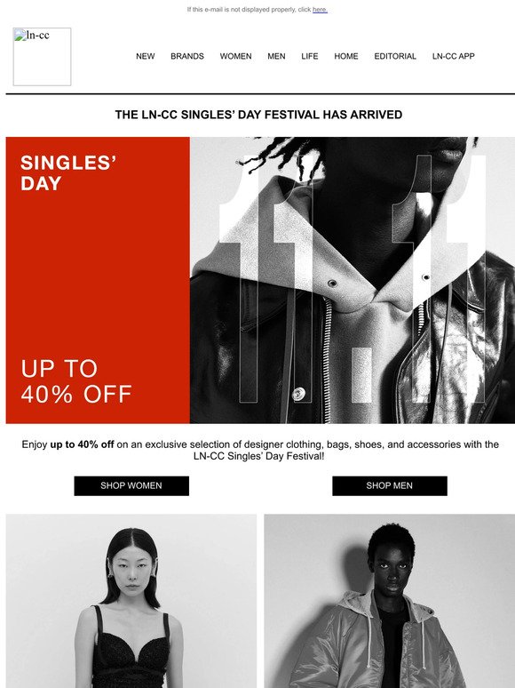 Shop Now: Up To 40% Off With Singles' Day Festival