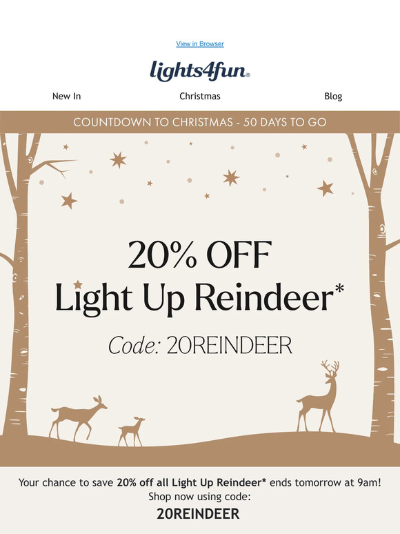 Selling fast ⌛ 20% off Light up Reindeer*