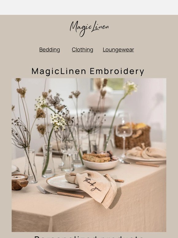 🔥 Personalize Your Style: MagicLinen Embroidery