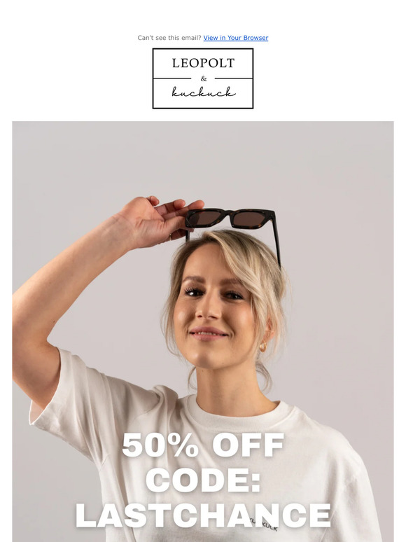 50% Rabatt auf alle Textilien & Accessoires 😍