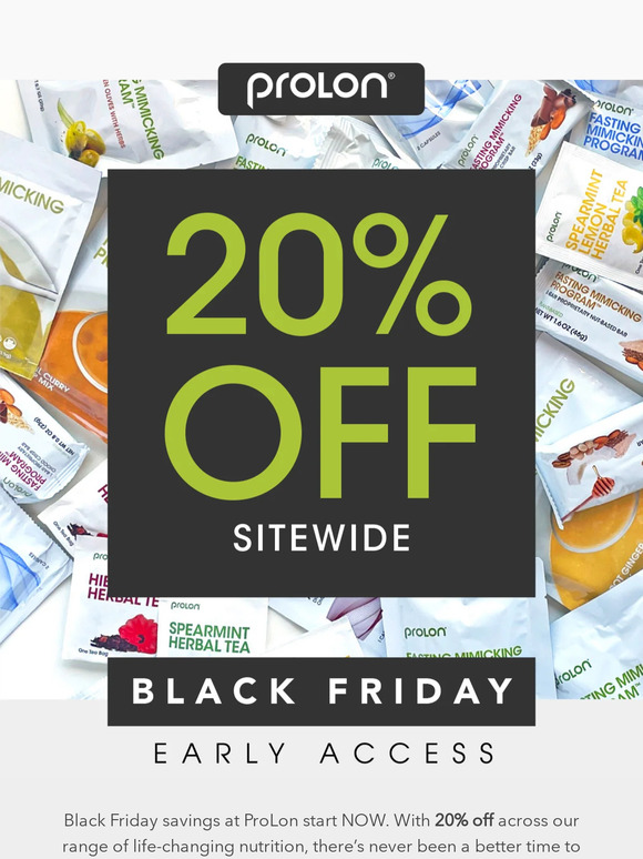 ProLon Early Access to our BIGGEST sale of the year Milled