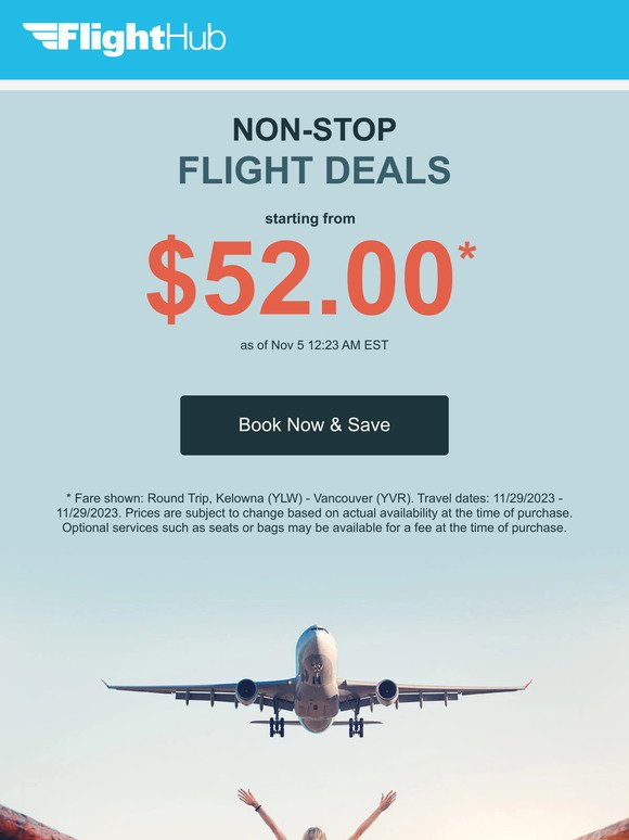 ✈ Non-Stop Flights from $52.00
