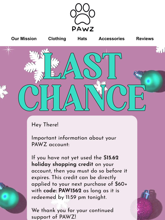 ⚠️ Account Credit Expires in 12 Hours