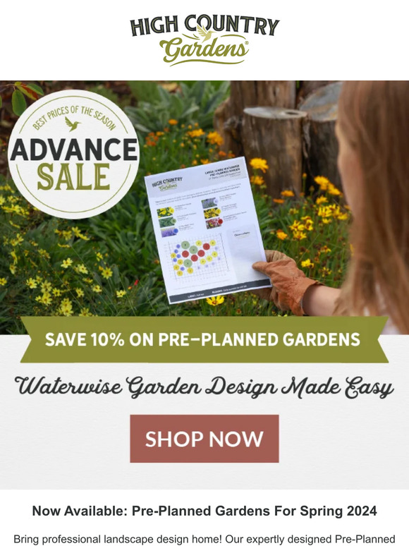 High Country Gardens Now Available PrePlanned Gardens For Spring