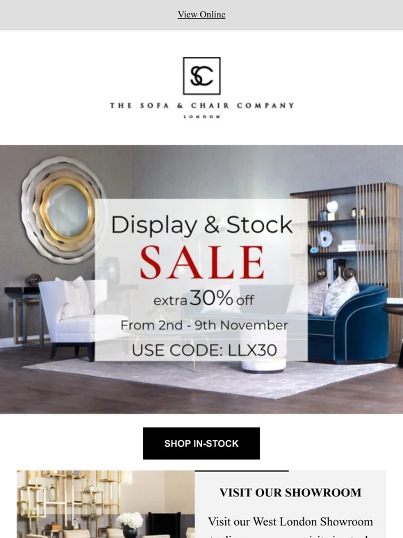 Sofa and discount chair company sale