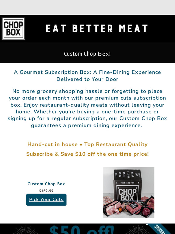 Chop Box Try Custom Chop Box Subscription for 50 Off! Milled