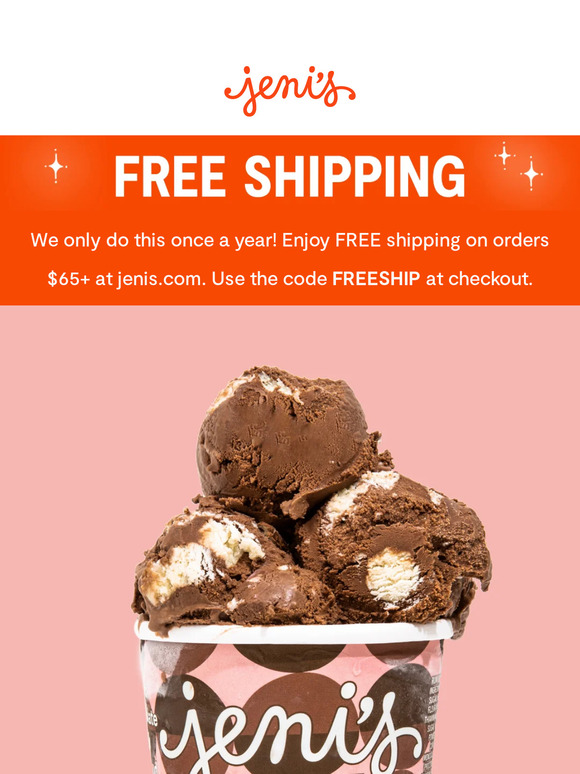 Jeni's Ice Creams One more day for free shipping Milled