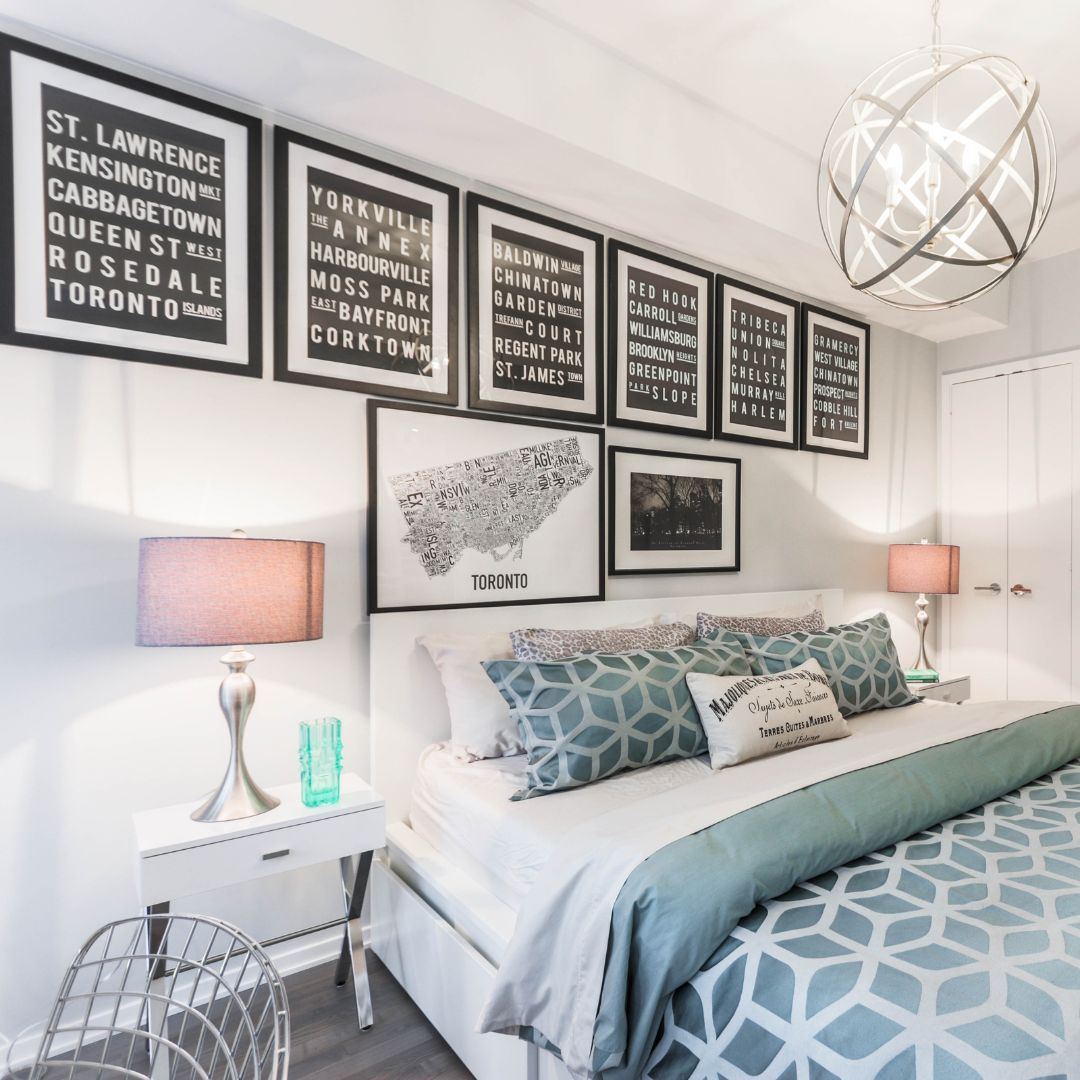 Black Frames in Bedroom