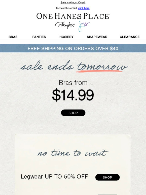 $14.99 & Up Bras END TOM