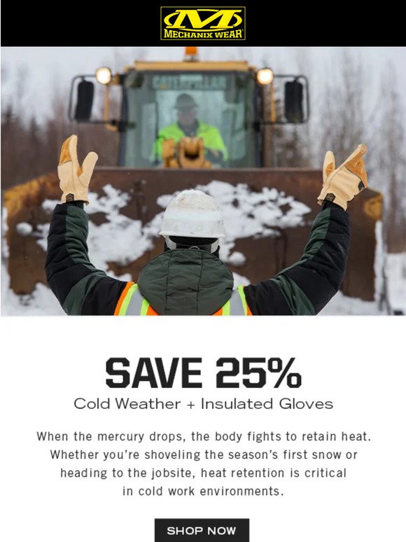 ❄️ Save 25% on Winter Insulated Gloves