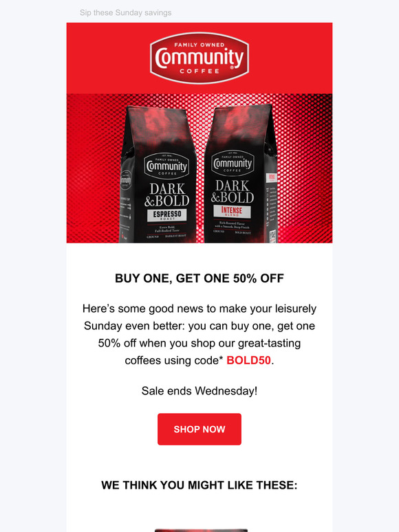 A freshly brewed BOGO deal