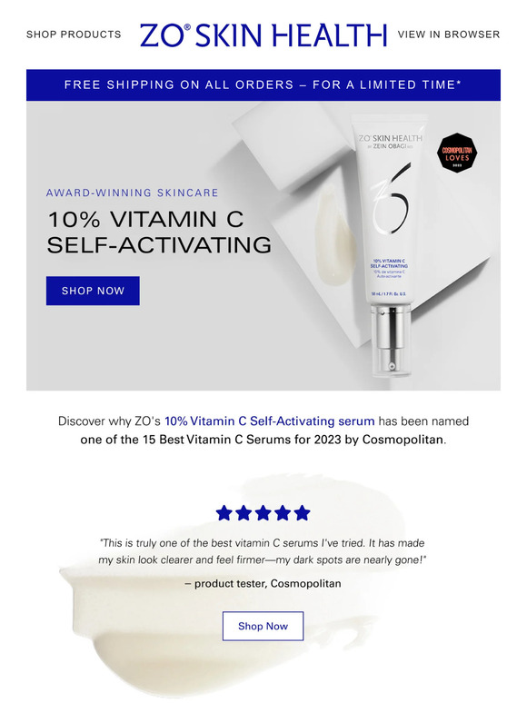 ZO Skin Health : Discover One of Cosmopolitan’s Top Rated Vitamin C