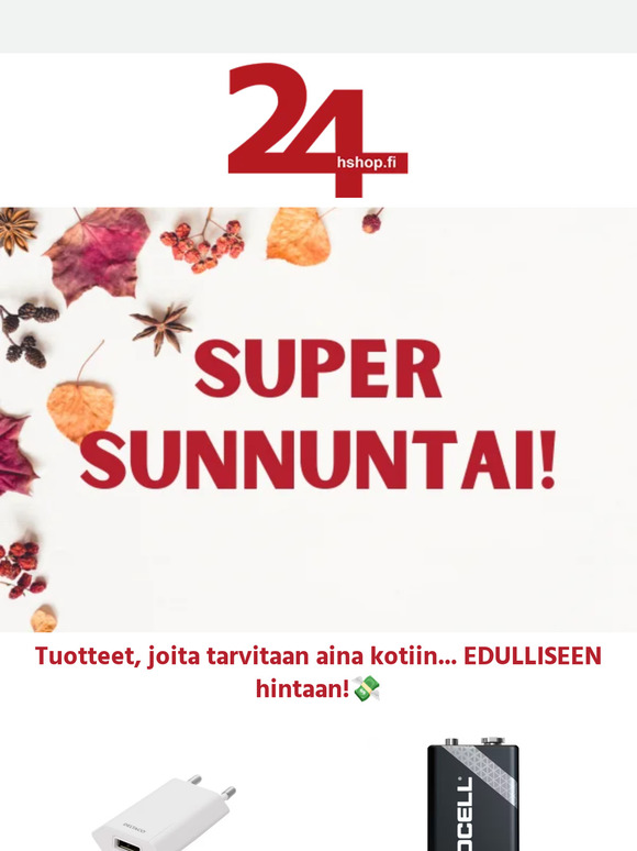 SUPER SUNNUNTAI!🌟 Päivittäiset tuotteet alkaen 2.90€